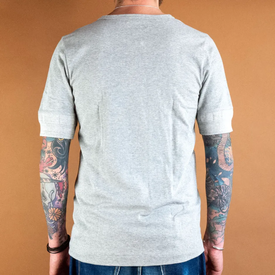 Merz beim Schwanen T-Shirts>Knopfleistenhemd Kurzarm Grey Melange