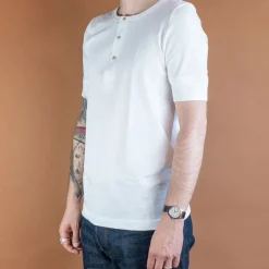 Merz beim Schwanen T-Shirts>Knopfleistenhemd Kurzarm White