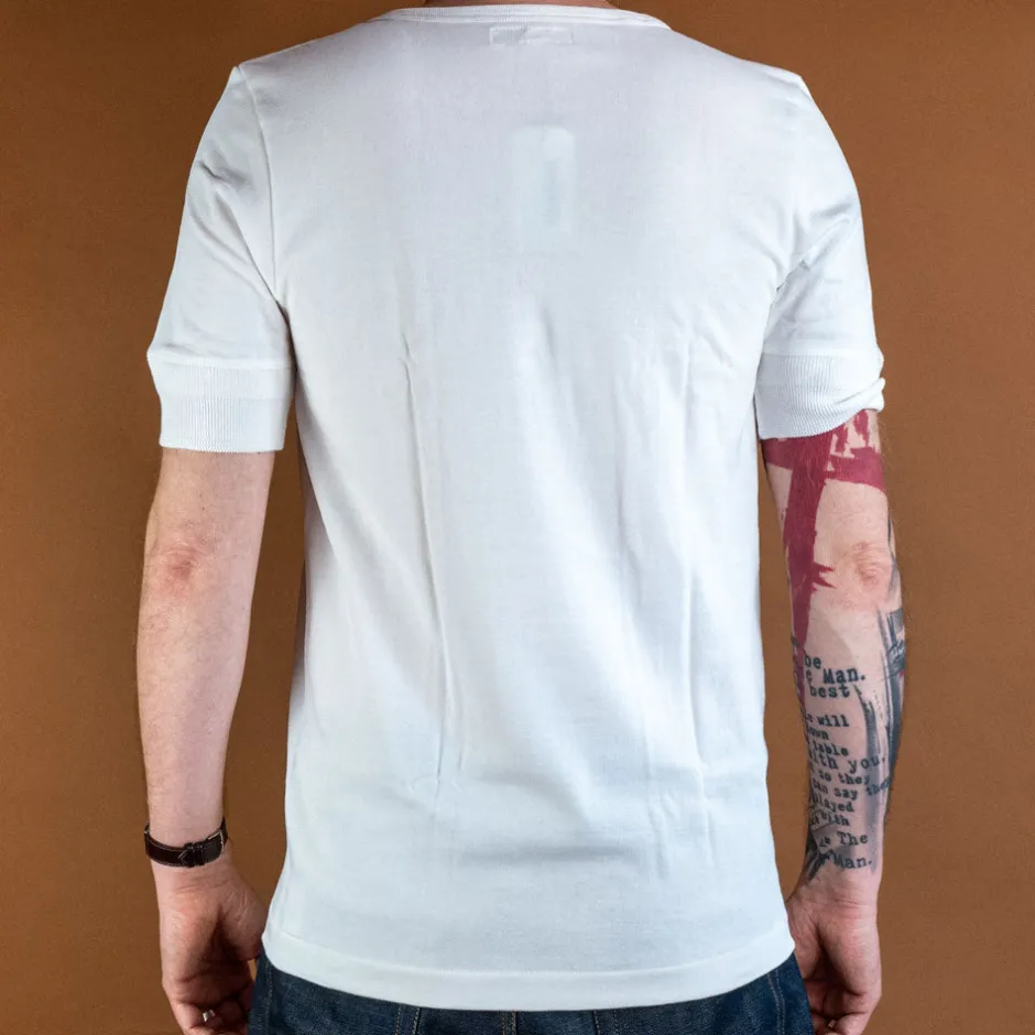 Merz beim Schwanen T-Shirts>Knopfleistenhemd Kurzarm White