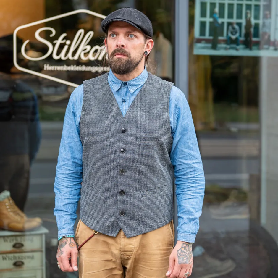 Hansen Westen>Knud Workwear Waistcoat Broken Grey