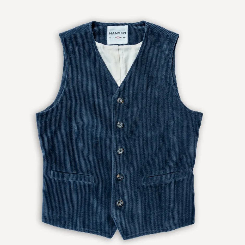Hansen Westen>Knud Workwear Waistcoat Dusty Navy
