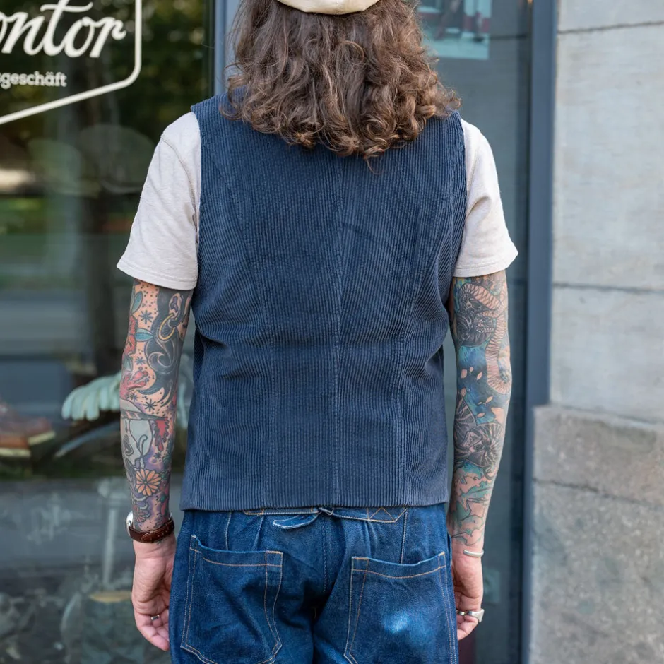 Hansen Westen>Knud Workwear Waistcoat Dusty Navy