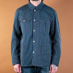 Indigofera Jacken>Kurt Single Stripe Indigo Jacket