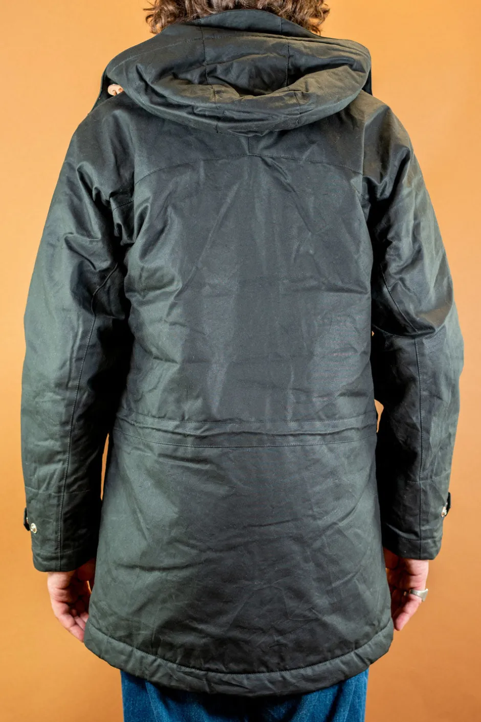 Manifattura Ceccarelli Jacken>Long Mountain Jacket Waxed Black
