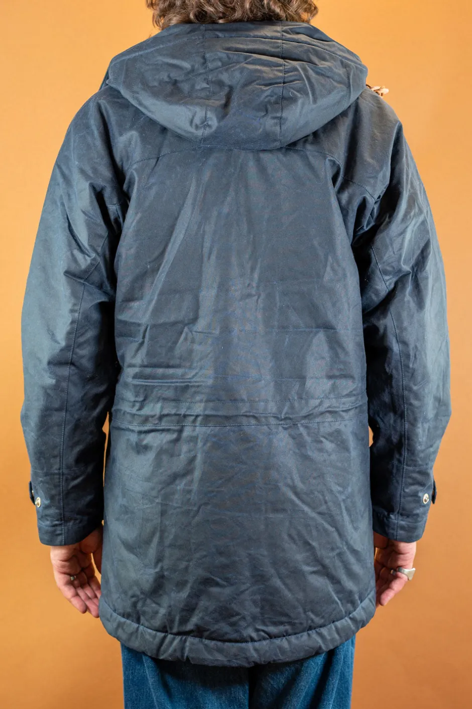 Manifattura Ceccarelli Jacken>Long Mountain Jacket Waxed Navy