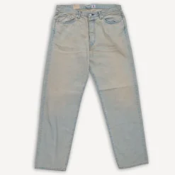 Edwin Hosen>Loose Fit Kurabo 13,5oz Rainbow Selvage Blue Dusty Used