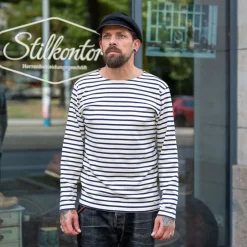 Armor Lux Pullover>Matrosenshirt Nature/Navy