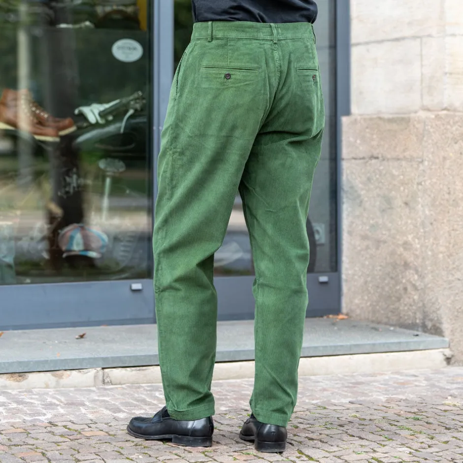 Universal Works Hosen>Military Chino Cord Green