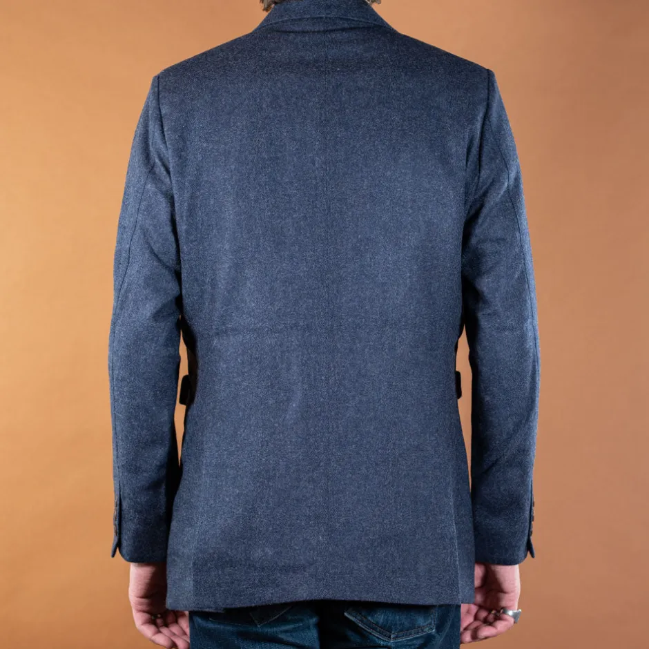 Hidden Aces Jacken>Minos Tweed Blazer K7401 Navy