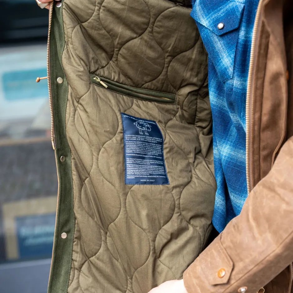 Manifattura Ceccarelli Jacken>Mountain Parka Waxed Dark Tan