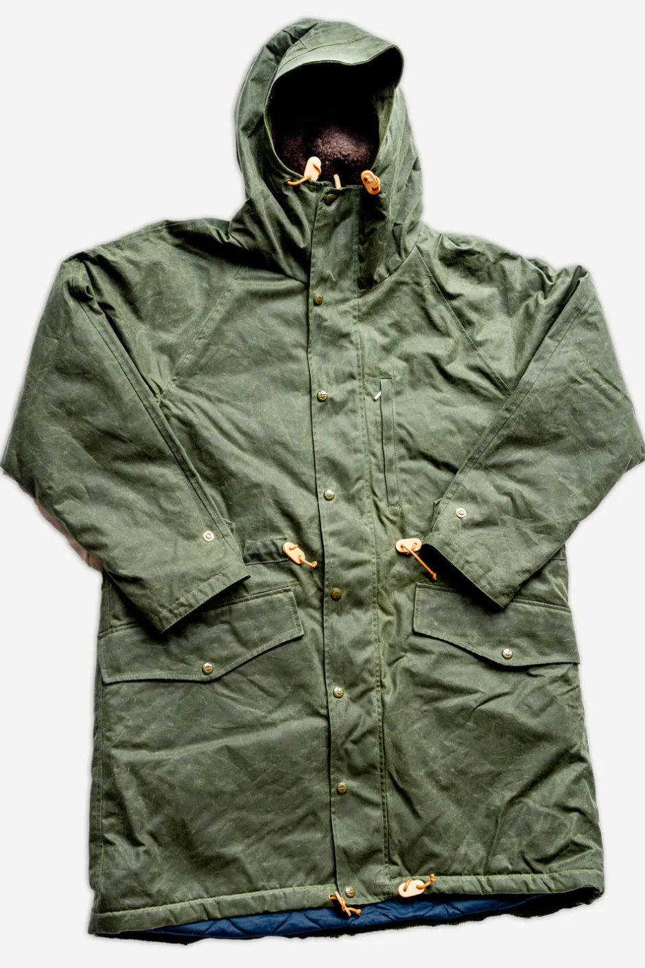 Manifattura Ceccarelli Jacken>Mountain Parka Waxed Dark Green