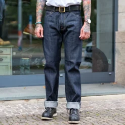 Edwin Hosen>Nashville Red Listed Selvage Denim 14oz Blue