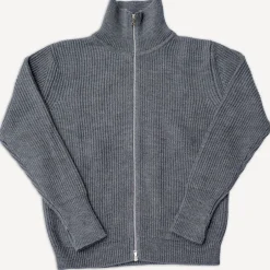 Andersen-Andersen Pullover>Navy Full Zip Grey