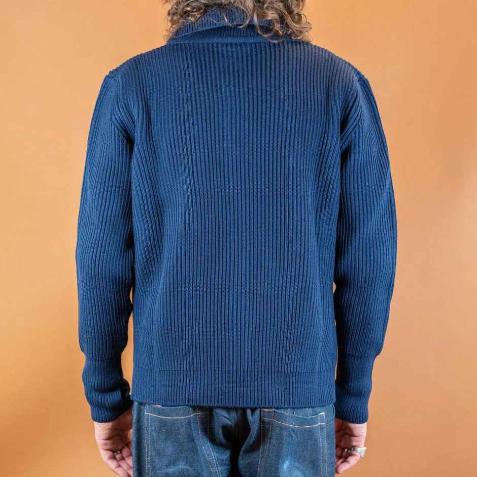 Andersen-Andersen Pullover>Navy Full Zip Royal Blue