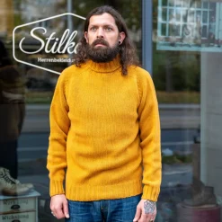 Harley of Scotland Pullover>Neck Sweater Chunky Tansy