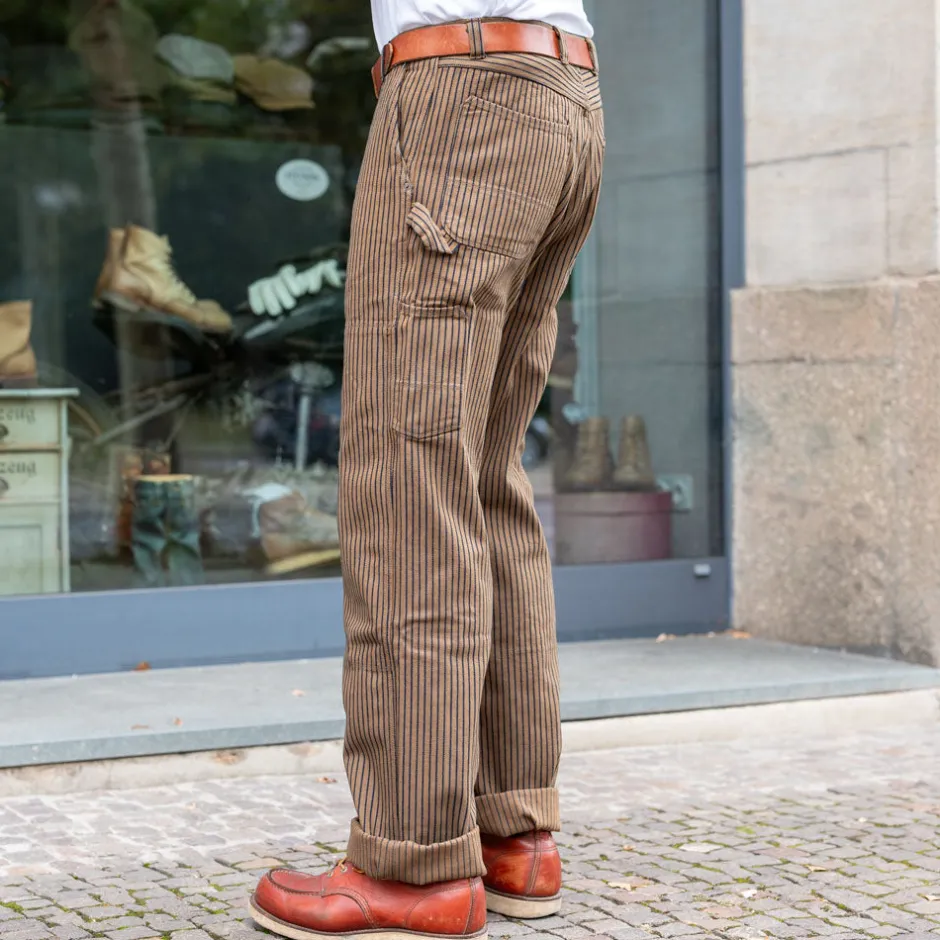 Freenote Cloth Hosen>Ortega Pants Herringbone Dobby Brown