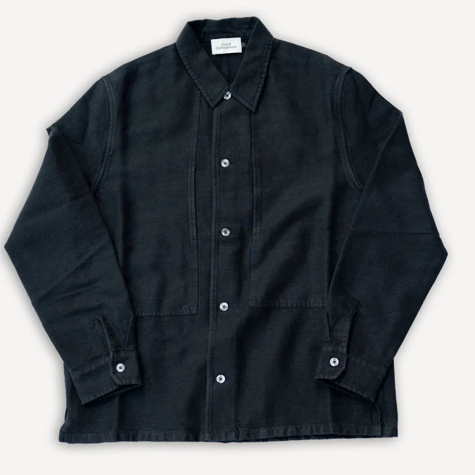 About Companions Jacken>Owe Overshirt Winter Linen Black