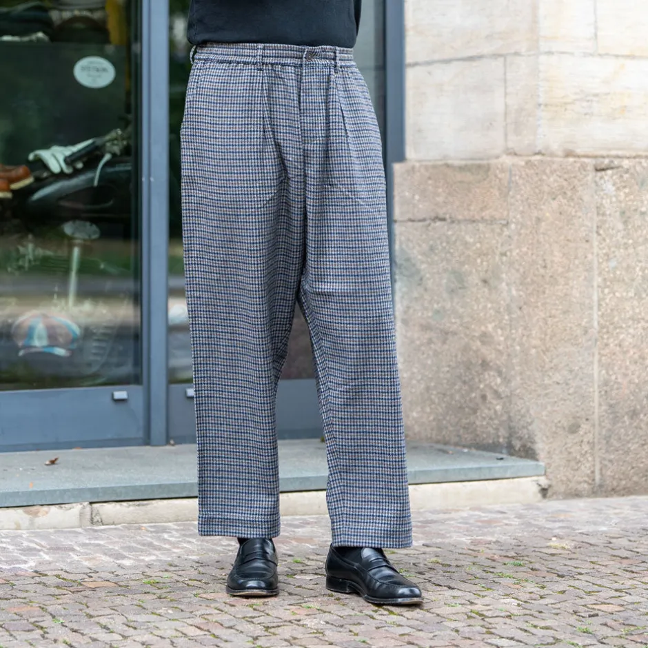 Universal Works Hosen>Oxford Pant Houndstooth Charcoal