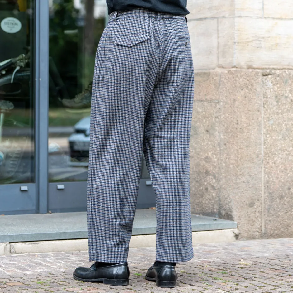 Universal Works Hosen>Oxford Pant Houndstooth Charcoal