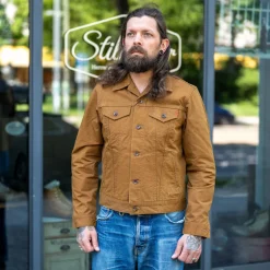 Iron Heart Jacken>9oz. Canvas Type III Jacket IHJ-147 Brown