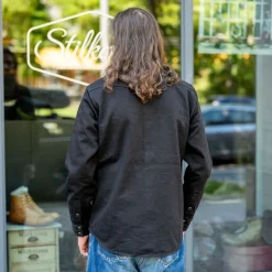 Iron Heart Hemden></noscript>14oz. Herringbone CPO Western Shirt IHSH-410 Black