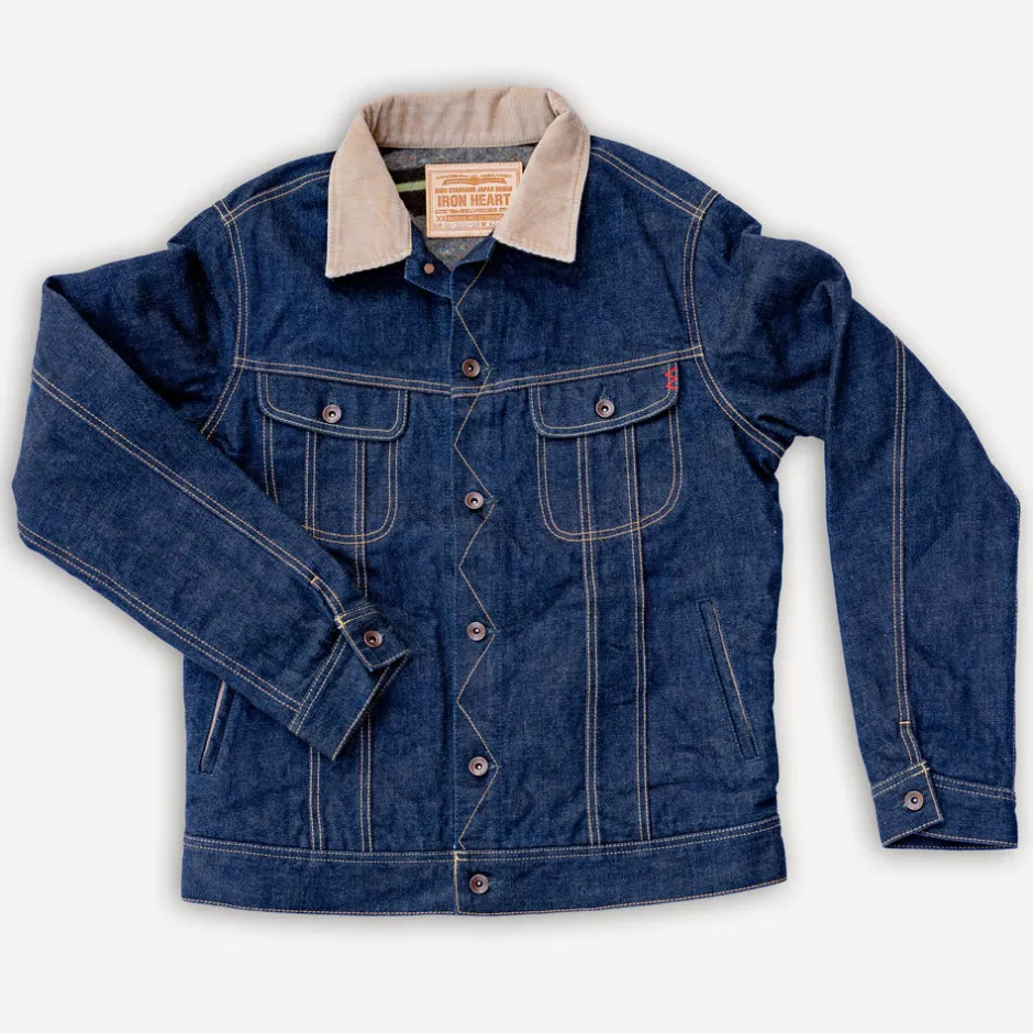 Iron Heart Jacken>18oz Selvedge Denim Storm Rider Jacket IH-101J Indigo