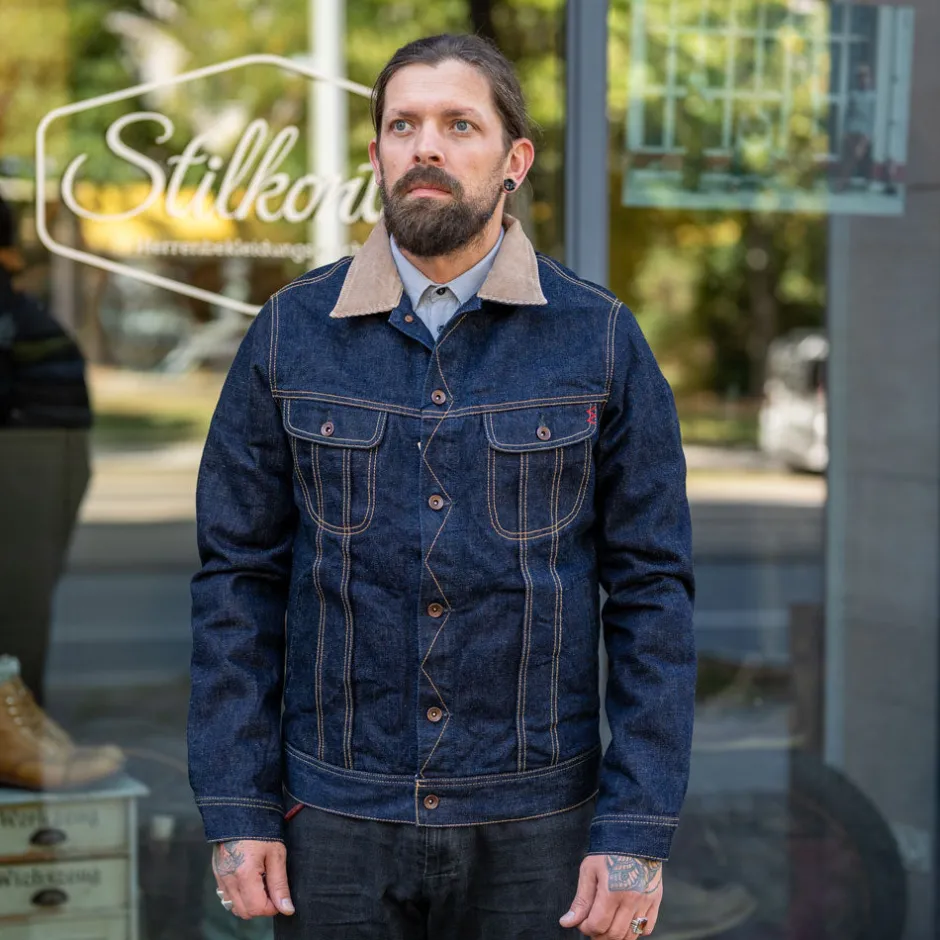 Iron Heart Jacken>18oz Selvedge Denim Storm Rider Jacket IH-101J Indigo