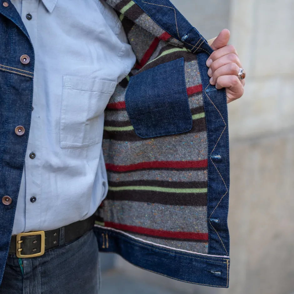 Iron Heart Jacken>18oz Selvedge Denim Storm Rider Jacket IH-101J Indigo