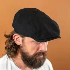 Stetson Mützen>6-Panel Cap Virgin Wool/Cashmere Black