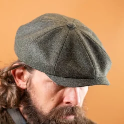 Stetson Mützen>8-Panel Newsboy Cap Dark Green