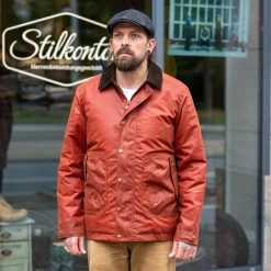 Hidden Aces Jacken>POLLUX RANGER Waxed Winter-Jacket Brick Red