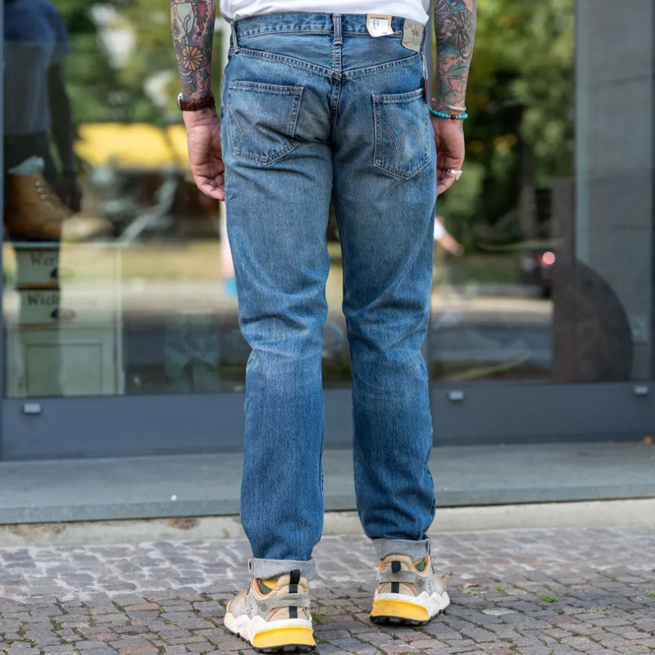 Edwin Hosen>Regular Tapered Kurabo Red Selvedge 14oz Blue Mid Dark Used