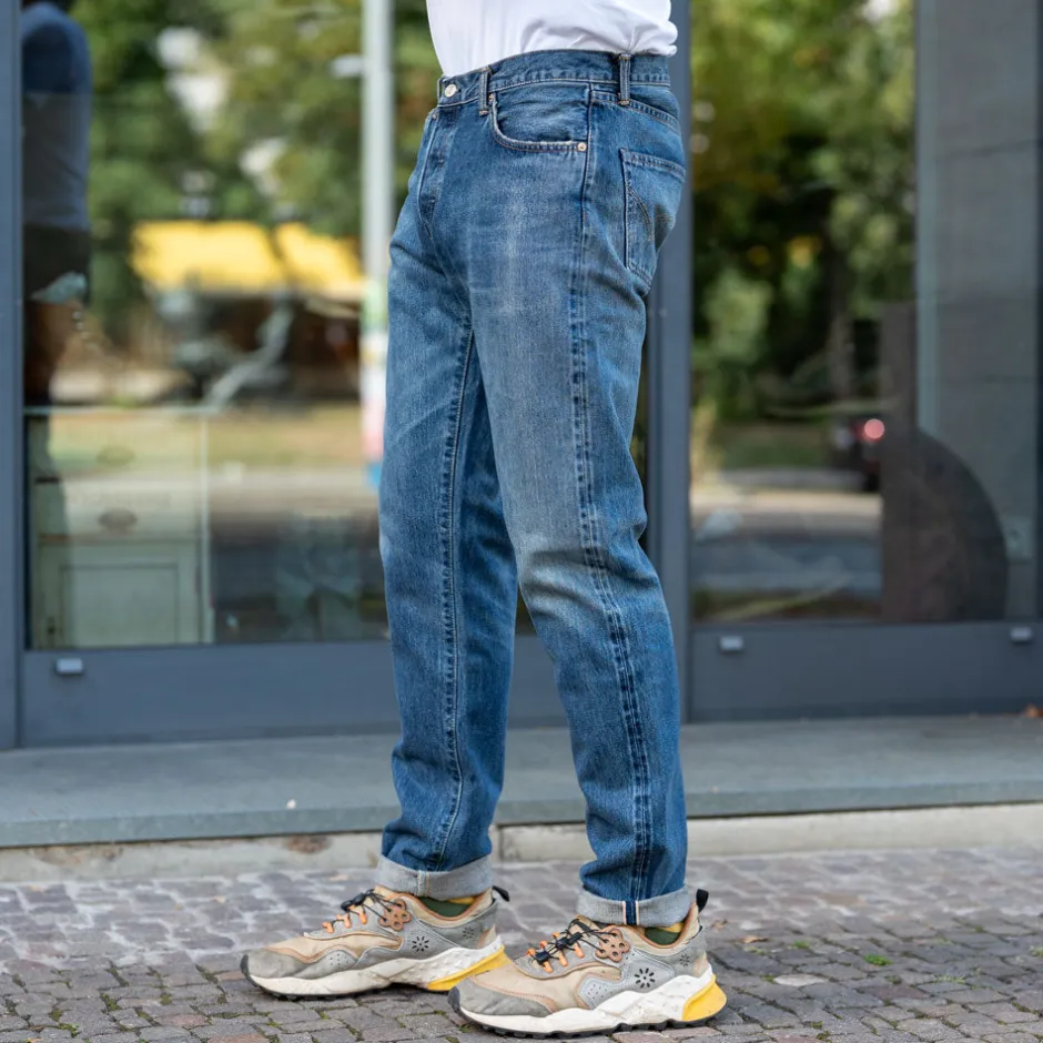 Edwin Hosen>Regular Tapered Kurabo Red Selvedge 14oz Blue Mid Dark Used