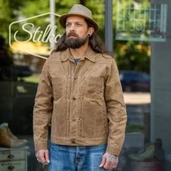 Freenote Cloth Jacken>Riders Jacket Waxed Canvas Rust RJ-1