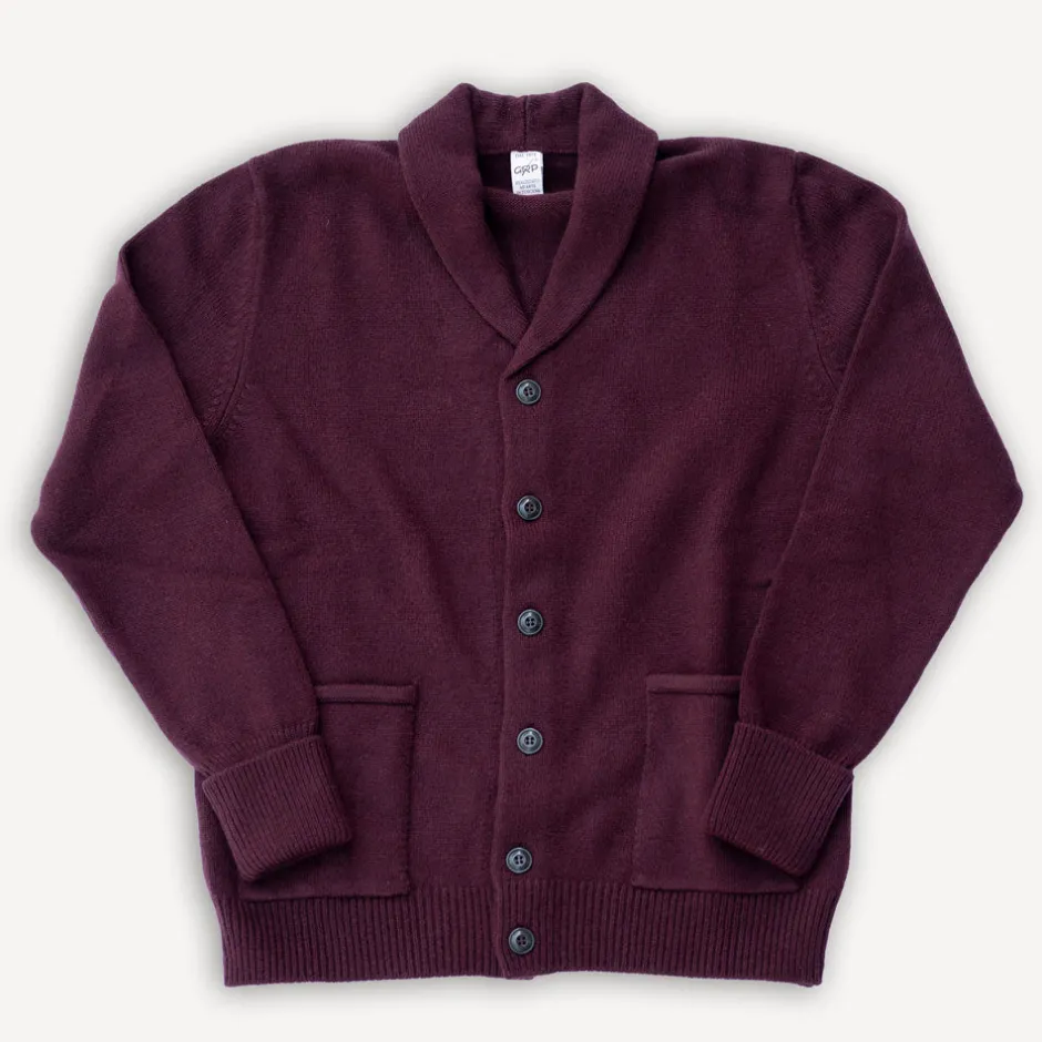 GRP Jacken>Shawl Collar Cardigan Bordeaux