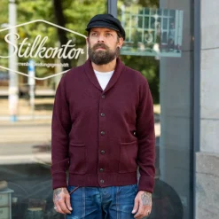 GRP Jacken>Shawl Collar Cardigan Bordeaux