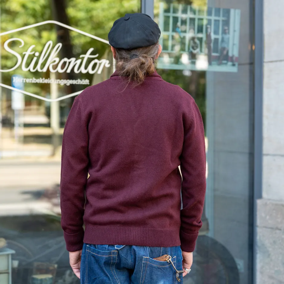 GRP Jacken>Shawl Collar Cardigan Bordeaux