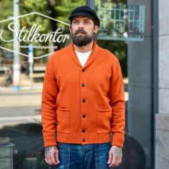 GRP Jacken>Shawl Collar Cardigan Orange