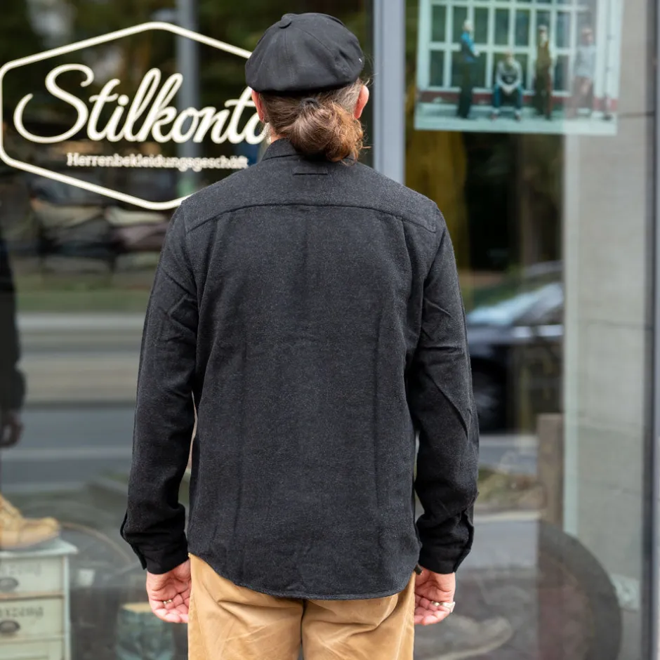 About Companions Hemden>Simon Shirt Eco Flannel Black