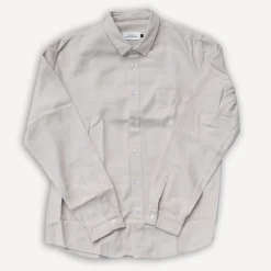 About Companions Hemden>Simon Shirt Eco Flannel Light Sand