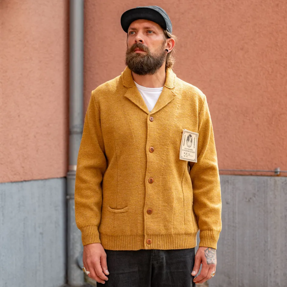 GRP Jacken>Strickjacke Max 3 18 Oz. Ocker