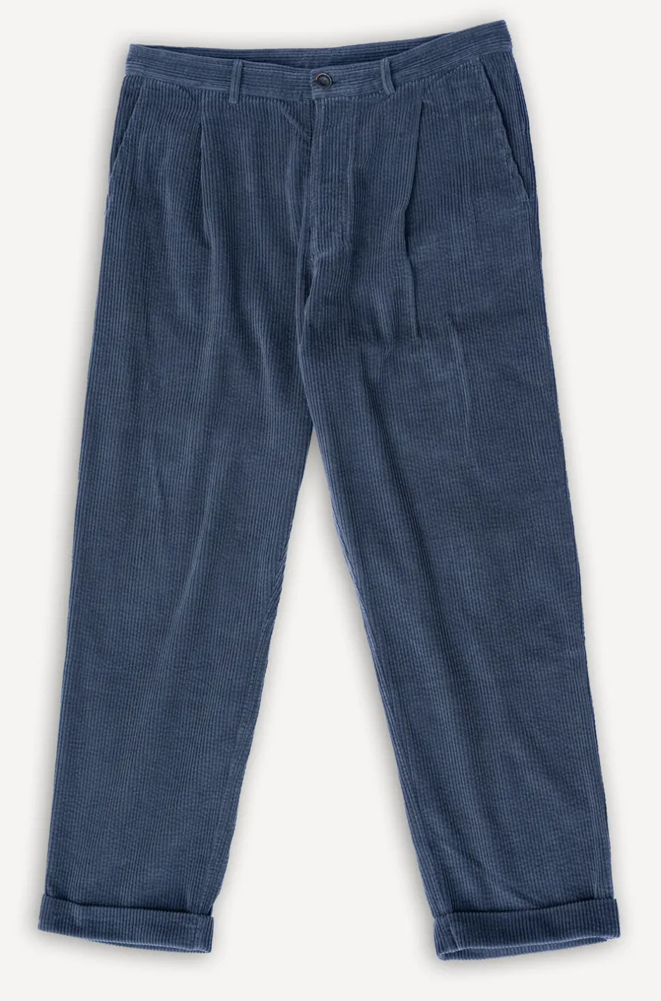 Hansen Hosen>Sune Pleated Wide Cut Trousers Dusty Navy