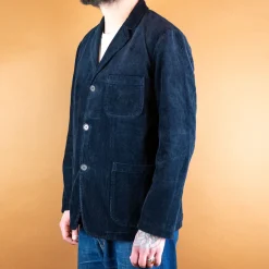 Universal Works Jacken>Three Button Jacket Cord Navy