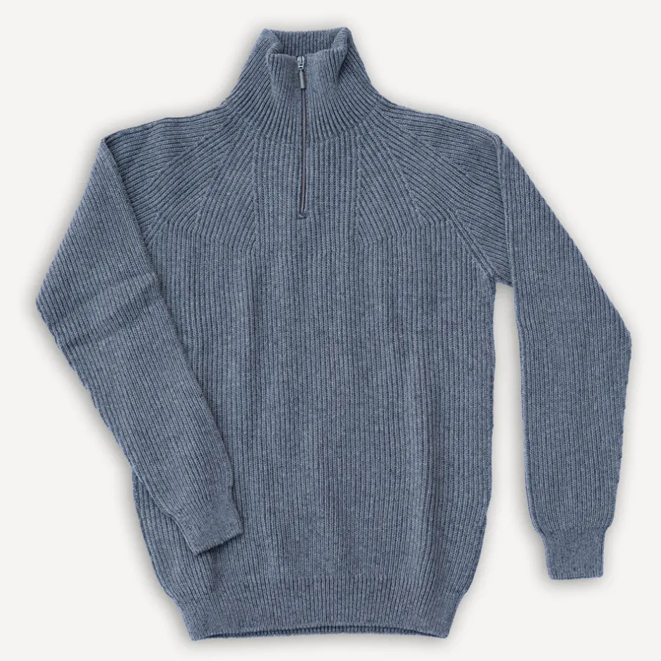 Seldom Pullover>Troyer Merinowolle Anthrazit