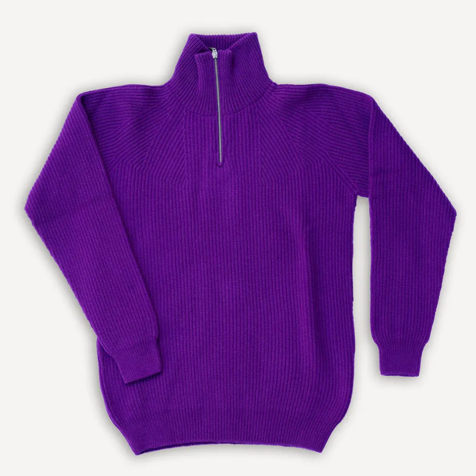 Seldom Pullover>Troyer Merinowolle Purple