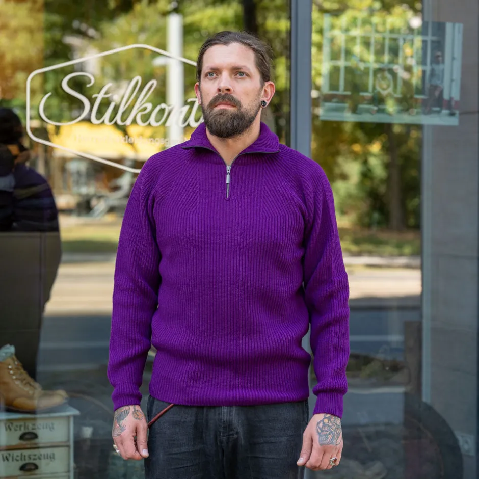 Seldom Pullover>Troyer Merinowolle Purple
