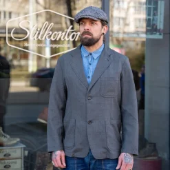 Universal Works Jacken>Two Button Jacket Tropical Suiting Grey