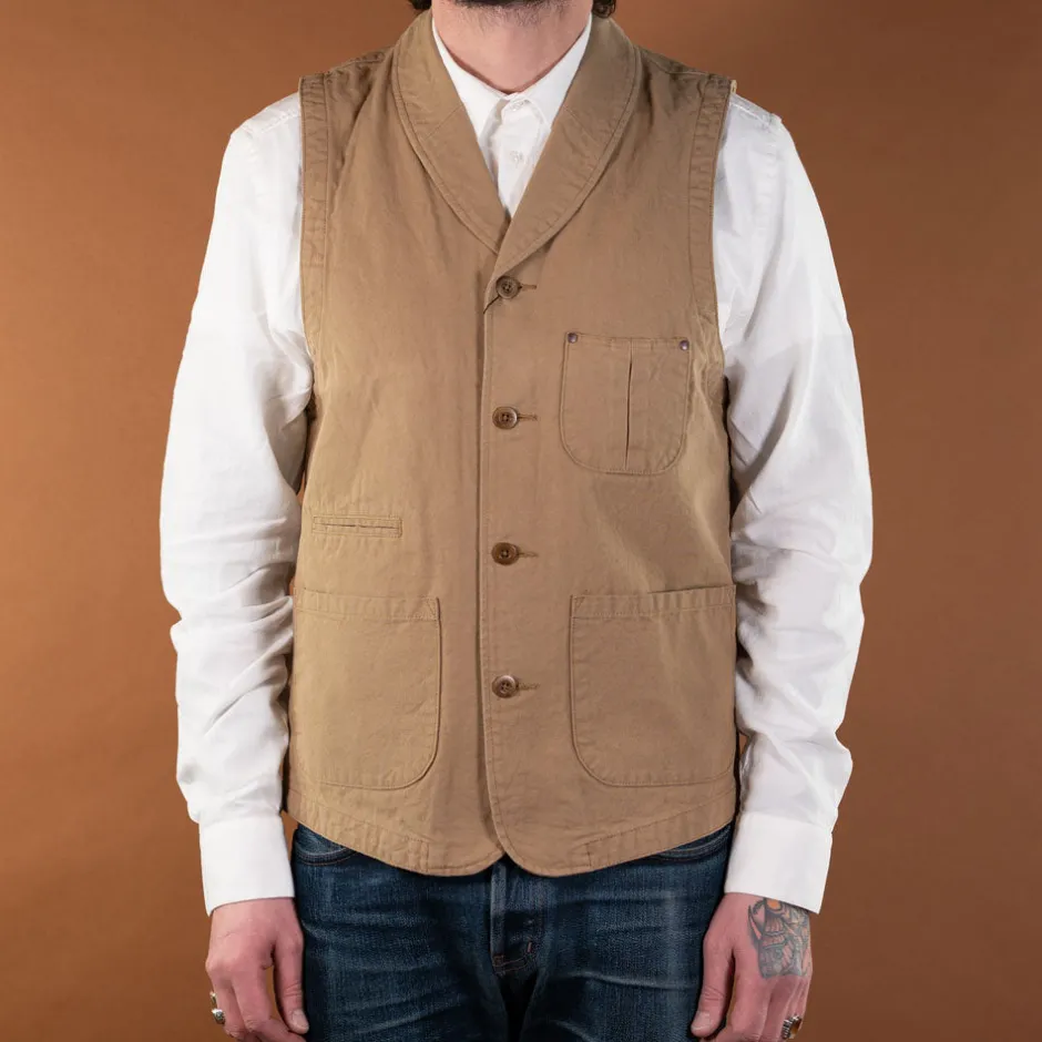 Momotaro Westen>Vintage Oxford Shawl Collar Vest