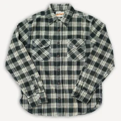 Freenote Cloth Hemden>Wells Shirt Forest Plaid