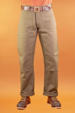 Indigofera Hosen>Wendell Pants Canvas Moss